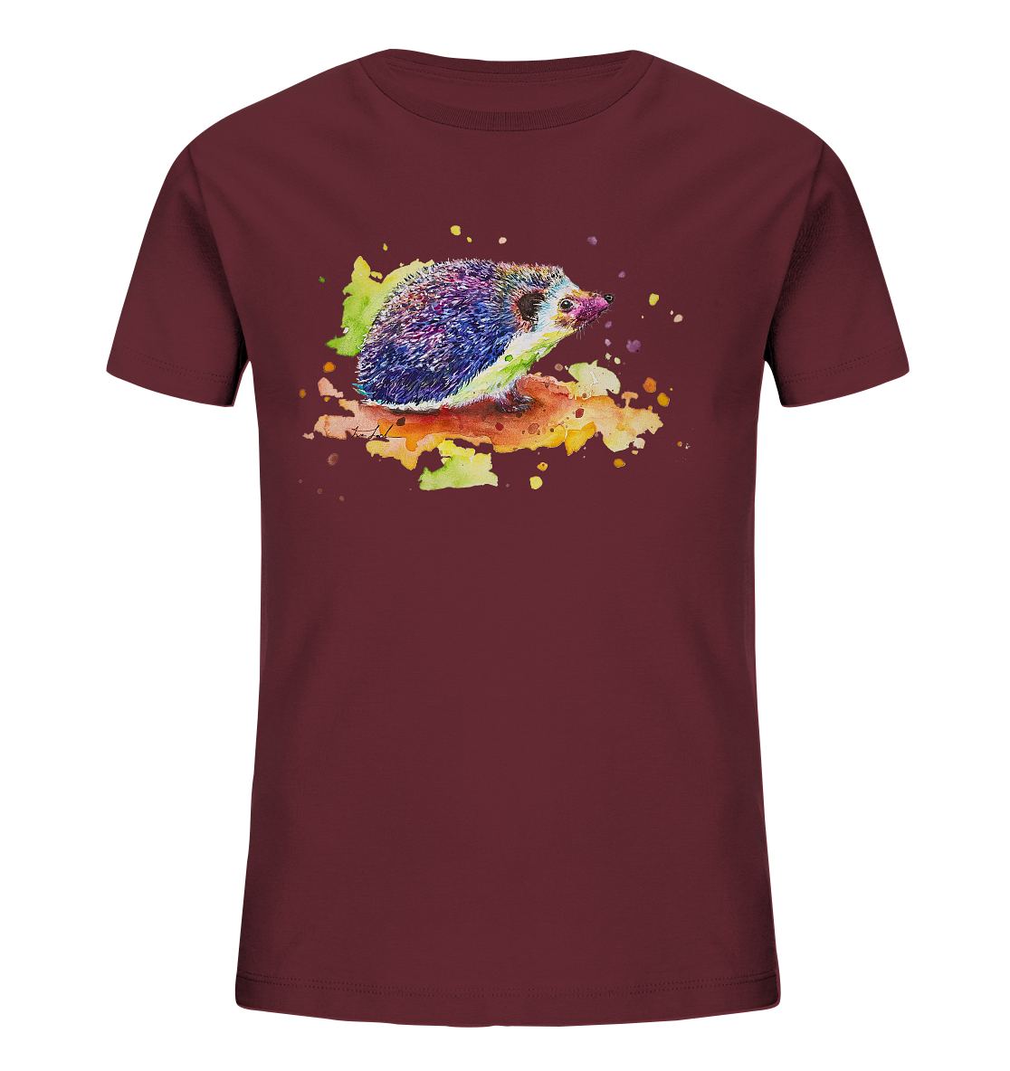 Motiv farbenfroher Igel - Kids Organic Shirt
