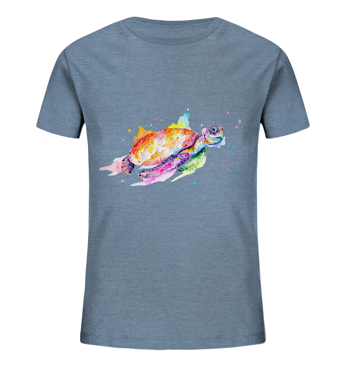 Bunte Meeresschildkröte - Kids Organic Shirt
