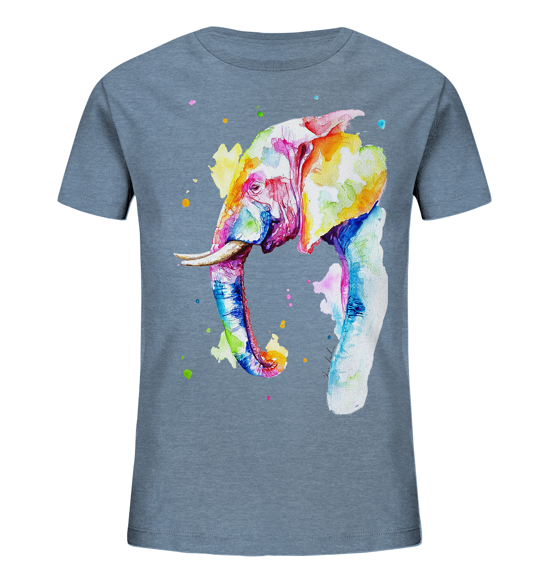 Bunter Elefant - Kids Organic Shirt