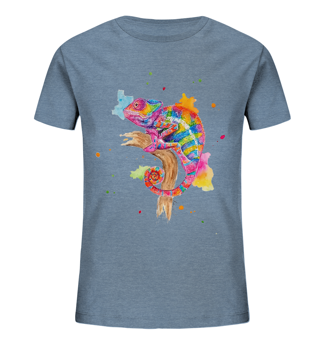 Buntes Chamäleon - Kids Organic Shirt