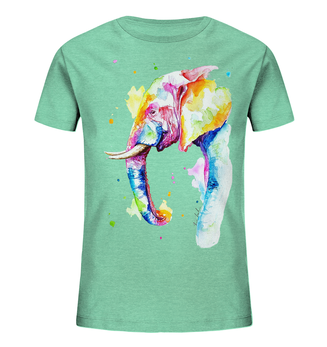 Bunter Elefant - Kids Organic Shirt