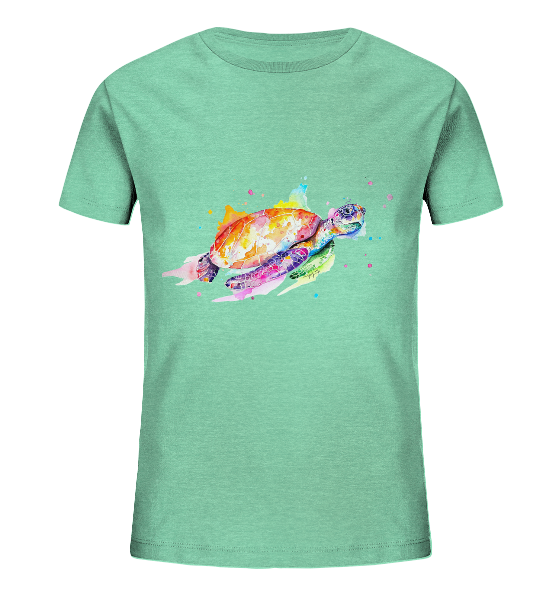 Bunte Meeresschildkröte - Kids Organic Shirt