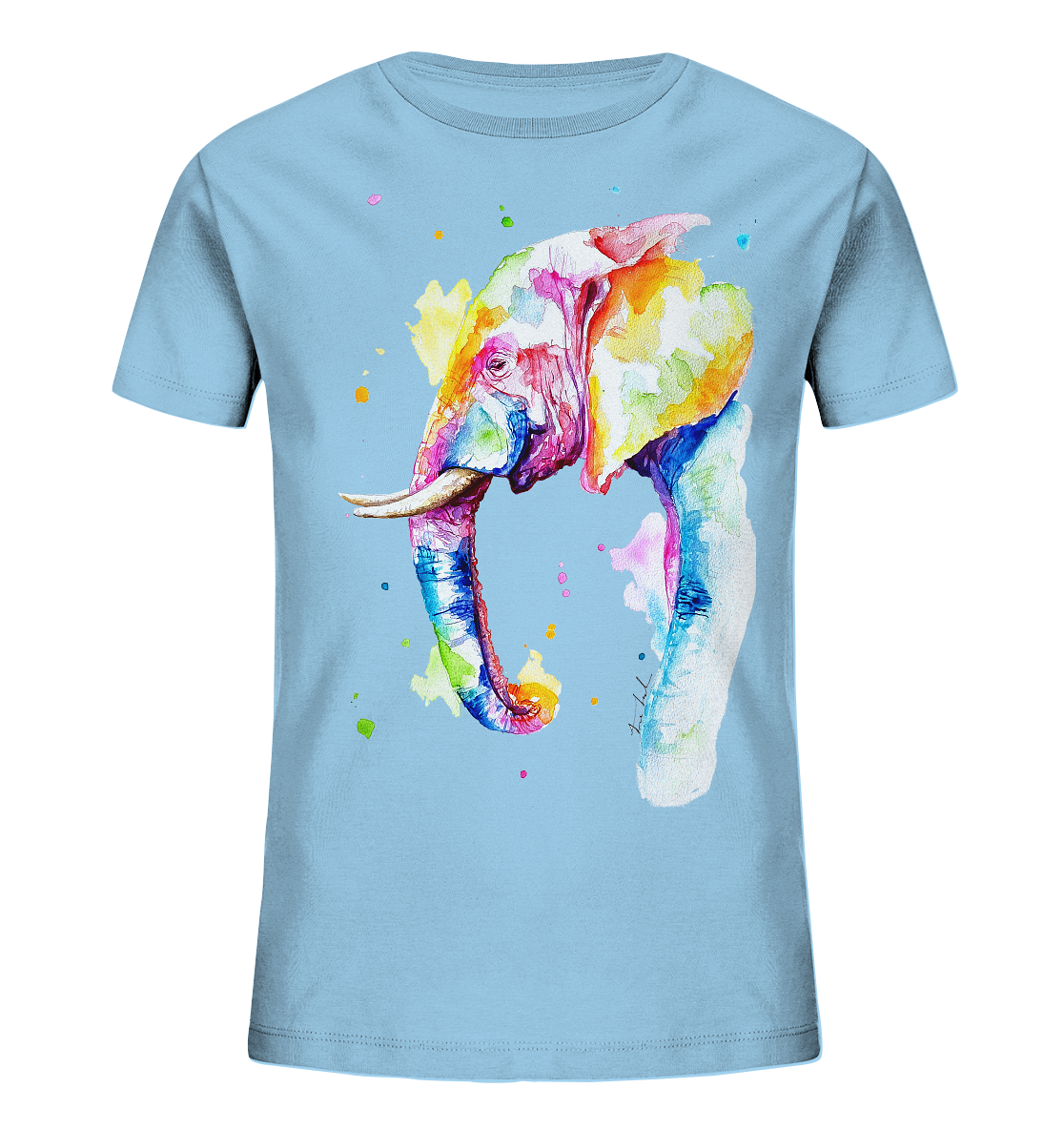 Bunter Elefant - Kids Organic Shirt