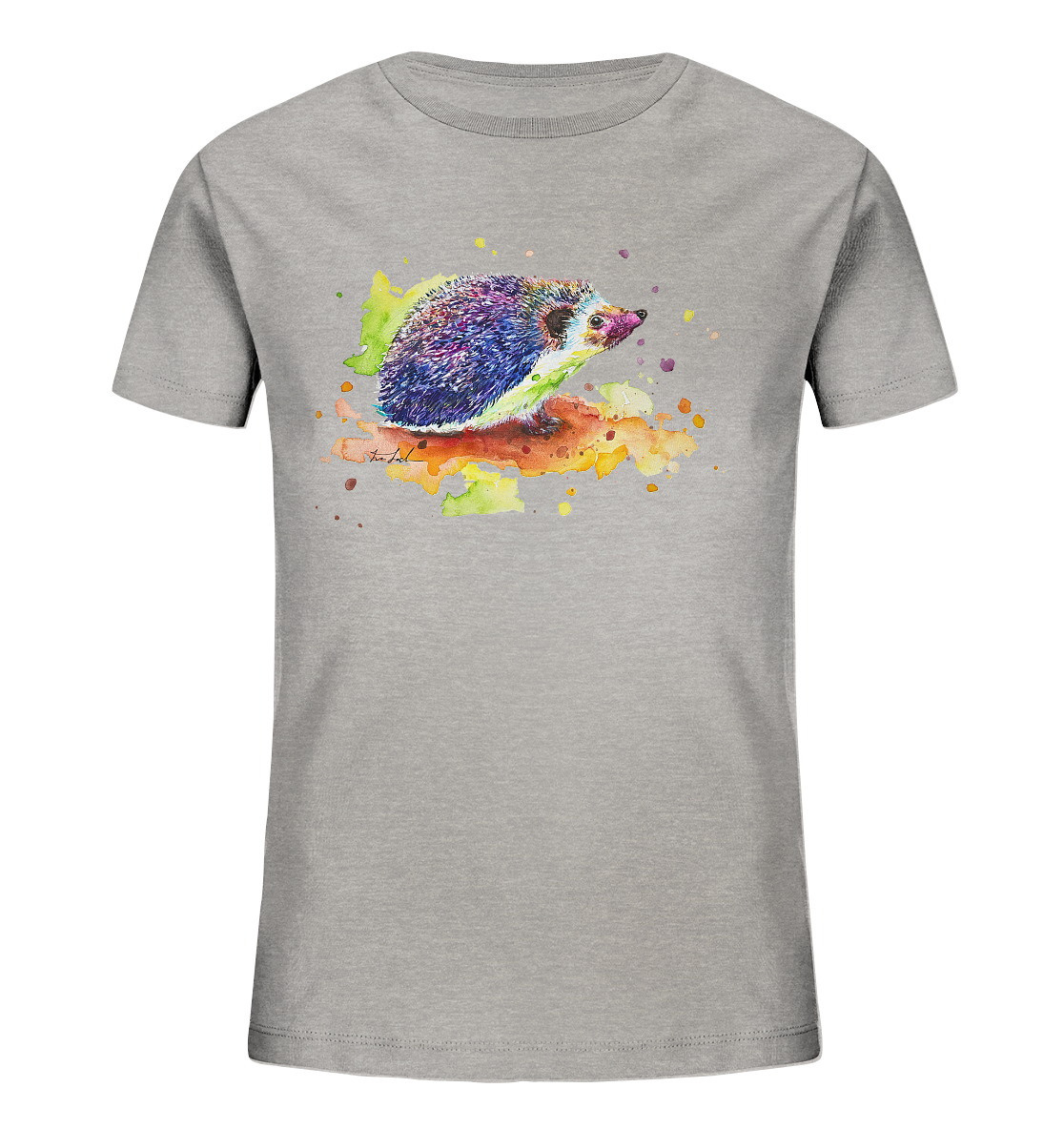 Motiv farbenfroher Igel - Kids Organic Shirt