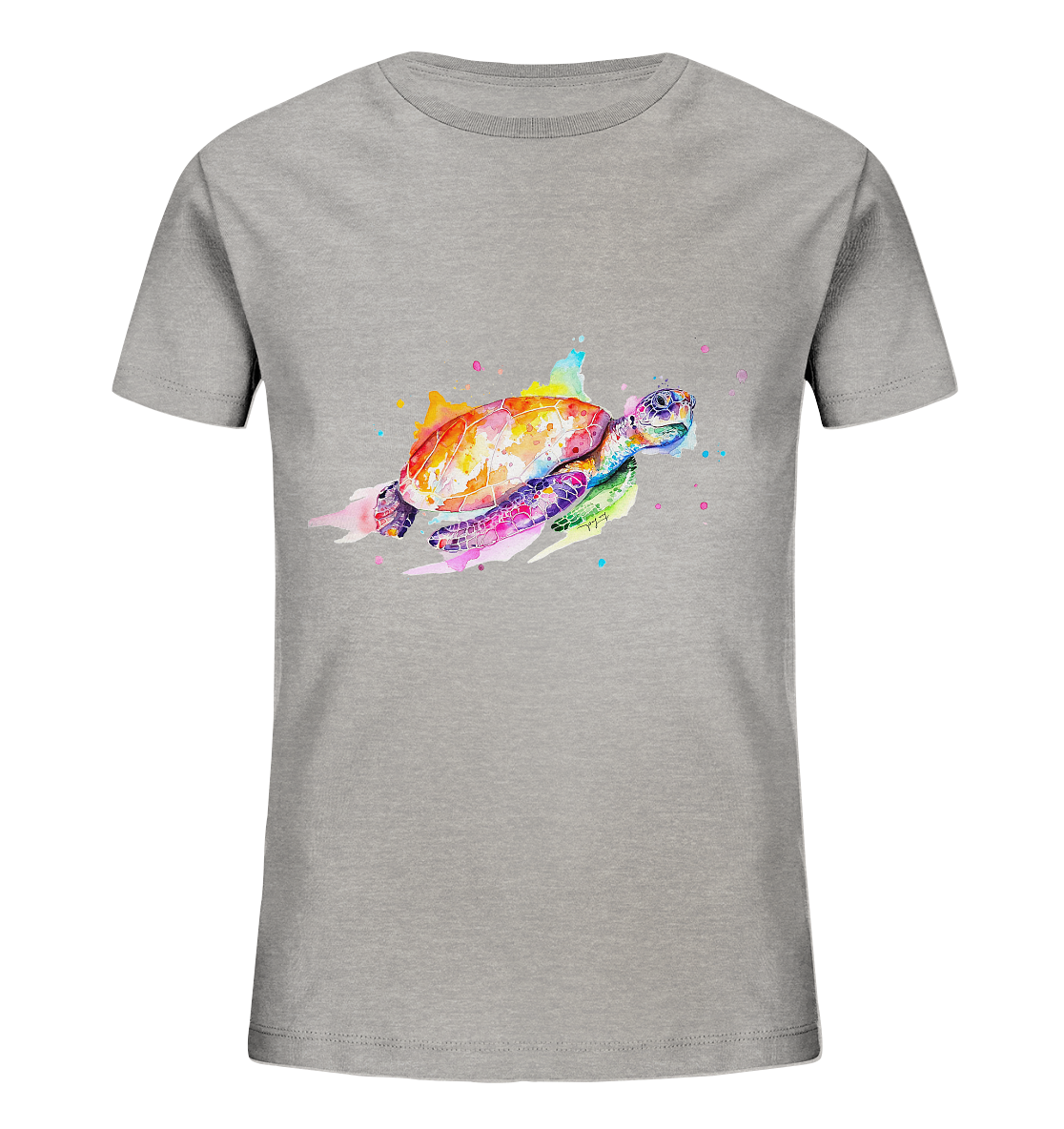 Bunte Meeresschildkröte - Kids Organic Shirt