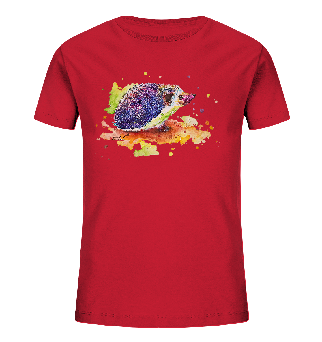 Motiv farbenfroher Igel - Kids Organic Shirt