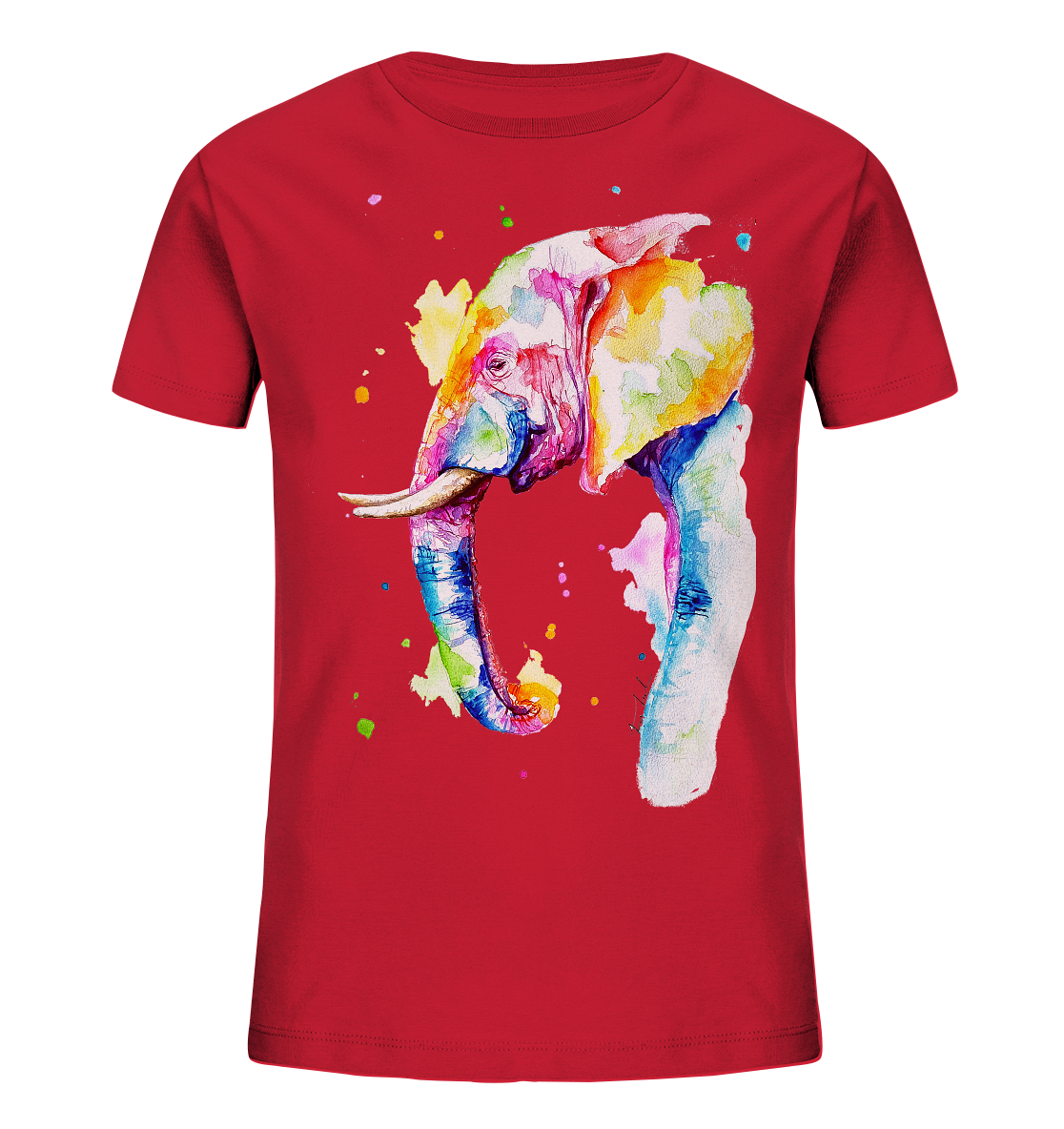 Bunter Elefant - Kids Organic Shirt