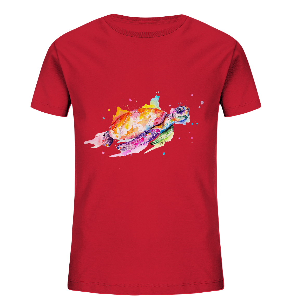 Bunte Meeresschildkröte - Kids Organic Shirt