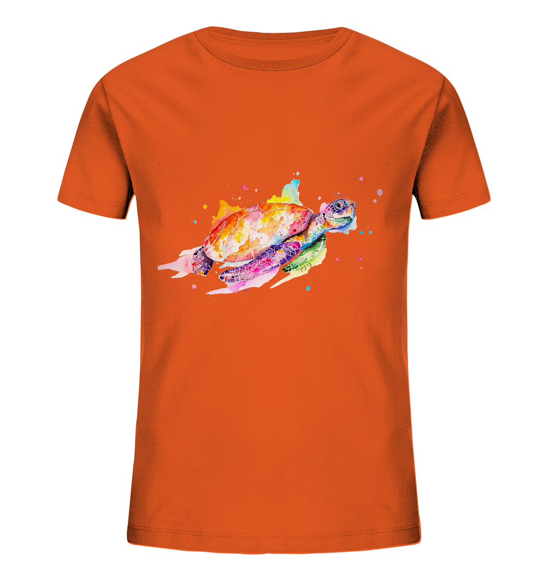 Bunte Meeresschildkröte - Kids Organic Shirt