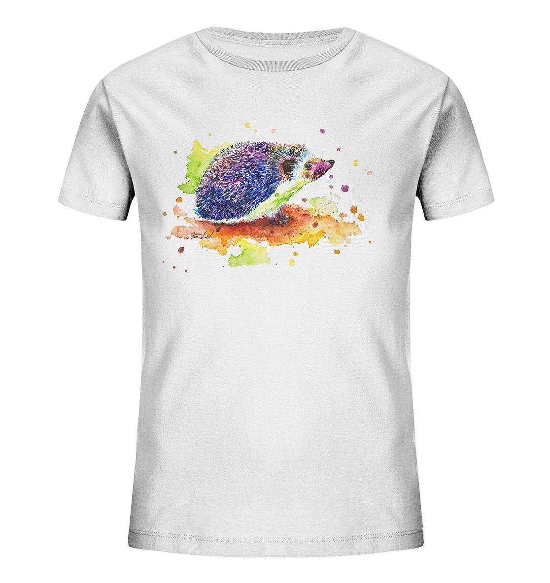 Motiv farbenfroher Igel - Kids Organic Shirt