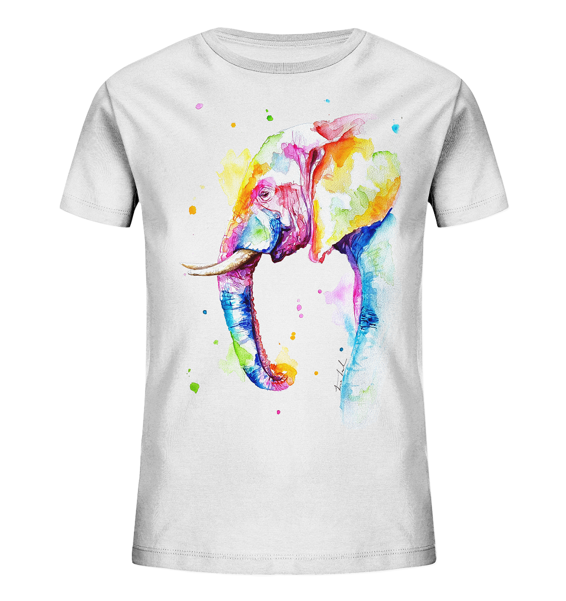 Bunter Elefant - Kids Organic Shirt