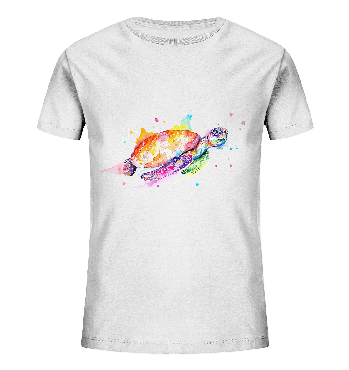 Bunte Meeresschildkröte - Kids Organic Shirt