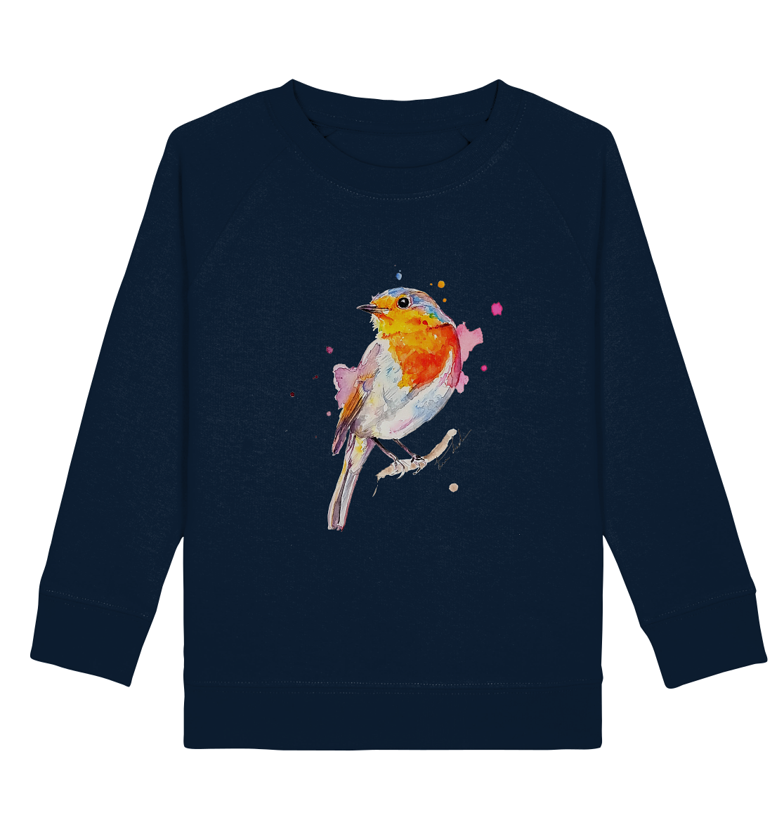 Buntes Rotkehlchen - Kids Organic Sweatshirt