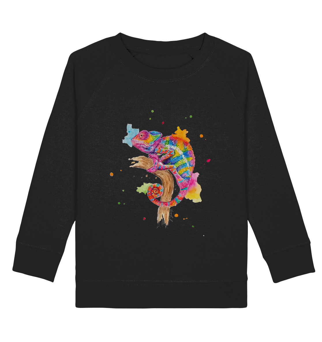 Buntes Chamäleon  - Kids Organic Sweatshirt