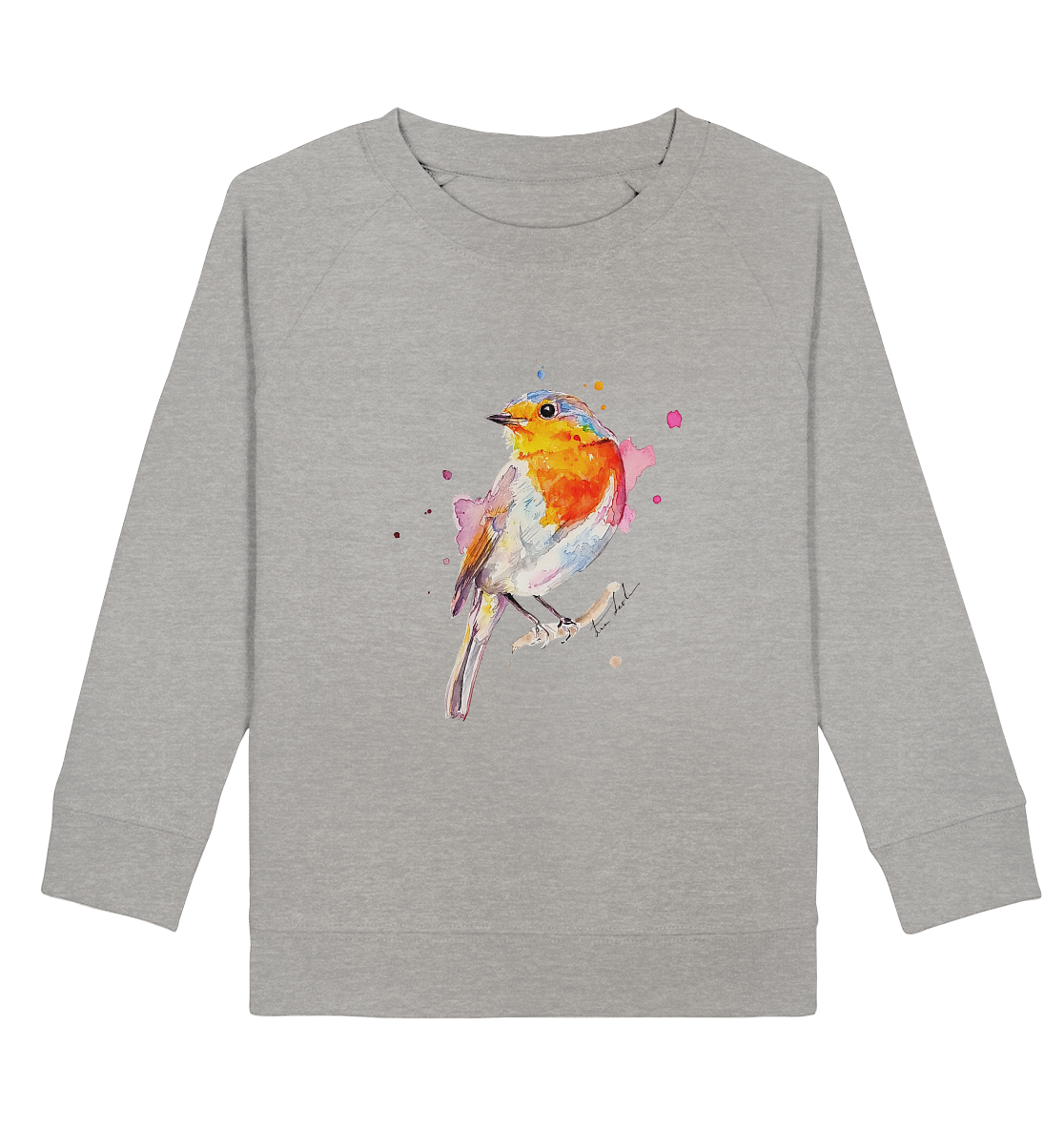 Buntes Rotkehlchen - Kids Organic Sweatshirt