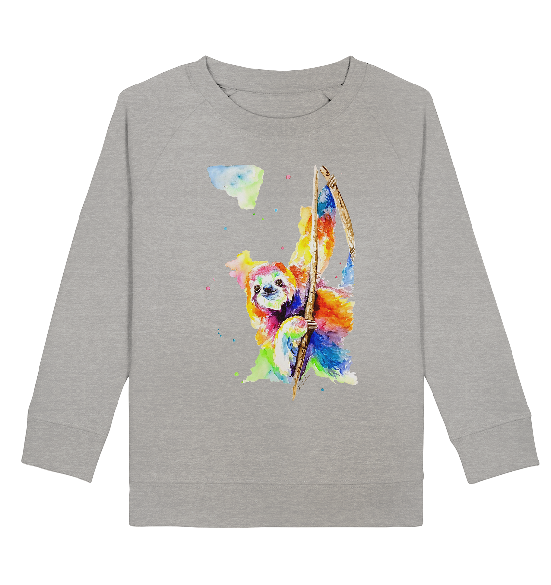 Buntes Faultier - Kids Organic Sweatshirt