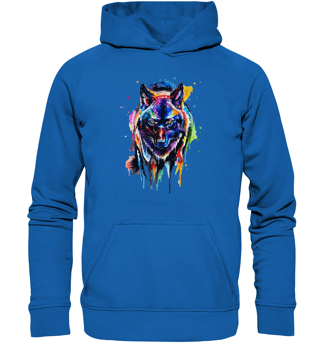 Bunter schwarzer Wolf - Kids Premium Hoodie