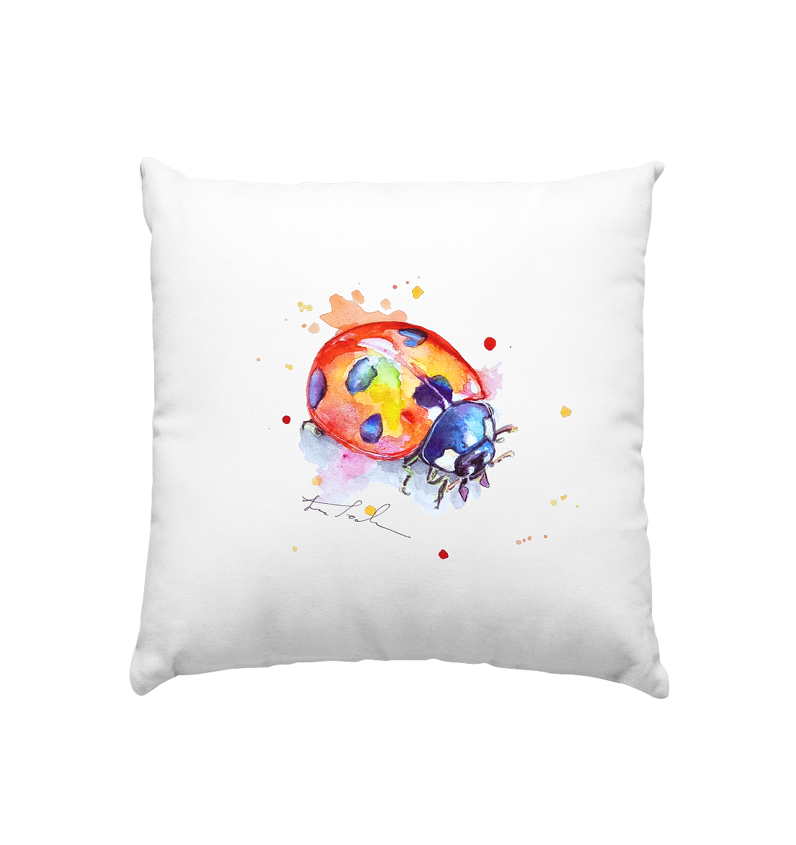 Bunter Marienkäfer - Kissen 40x40cm