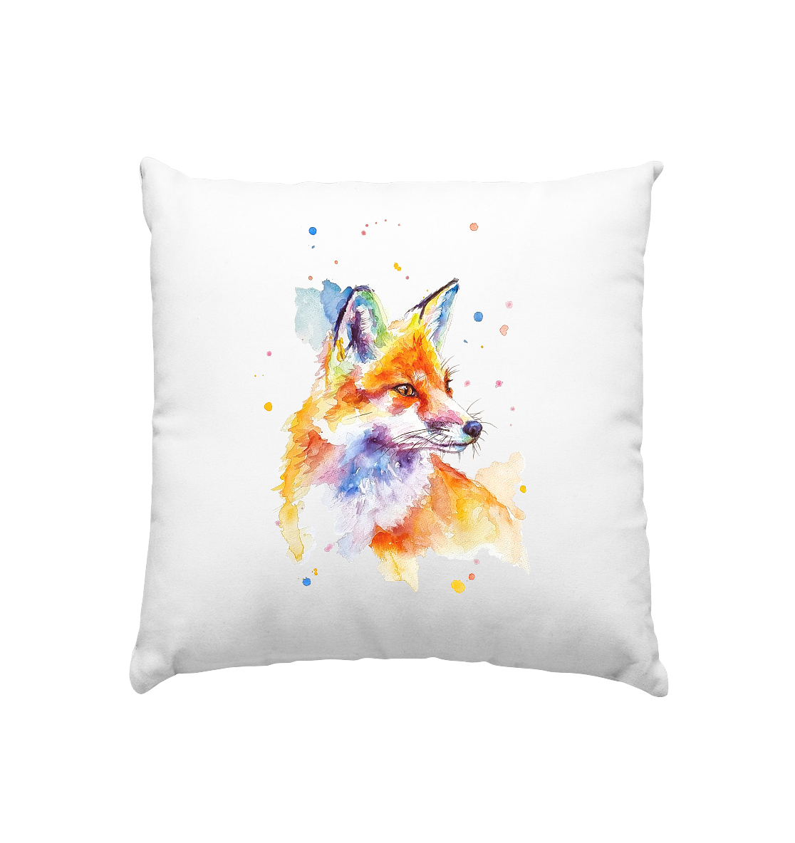 Bunter Fuchs - Kissen 40x40cm