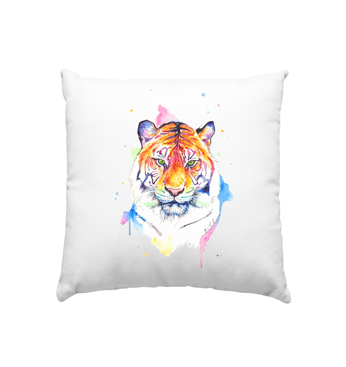 Bunter Tiger - Kissen 40x40cm