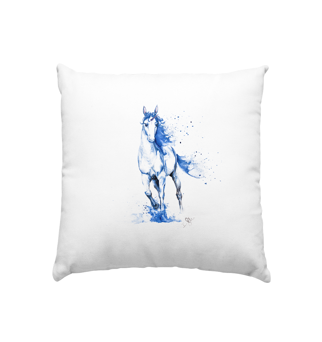 Blaues Einhorn - Kissen 40x40cm