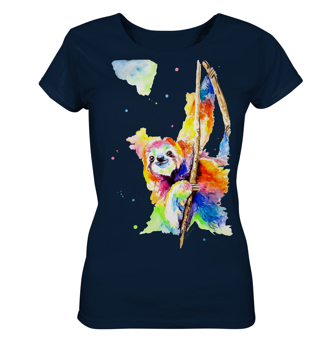 Buntes Faultier - Ladies Organic Basic Shirt