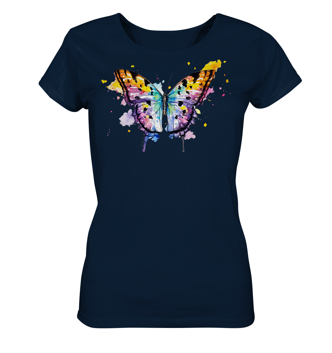 Bunter Schmetterling - Ladies Organic Basic Shirt