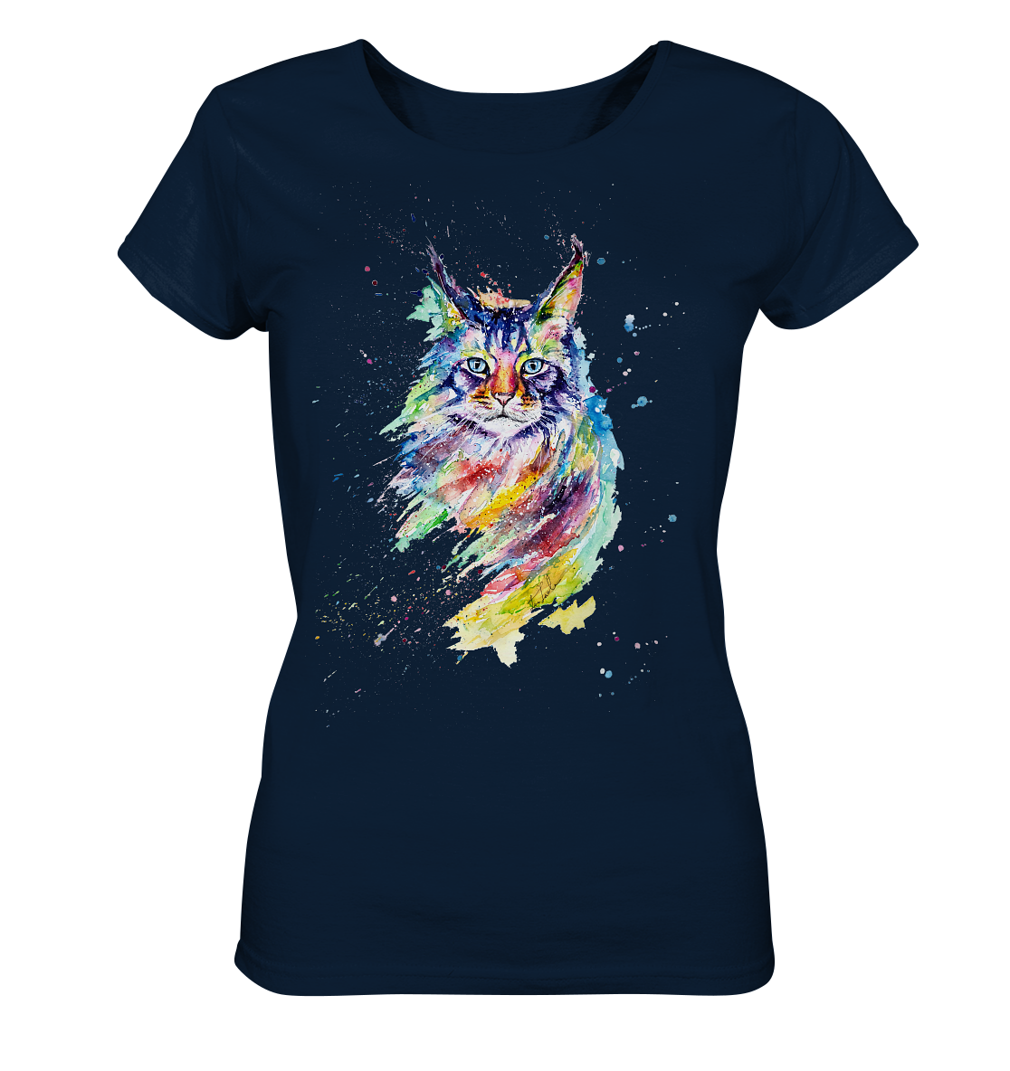 Bunte Katze - Ladies Organic Basic Shirt