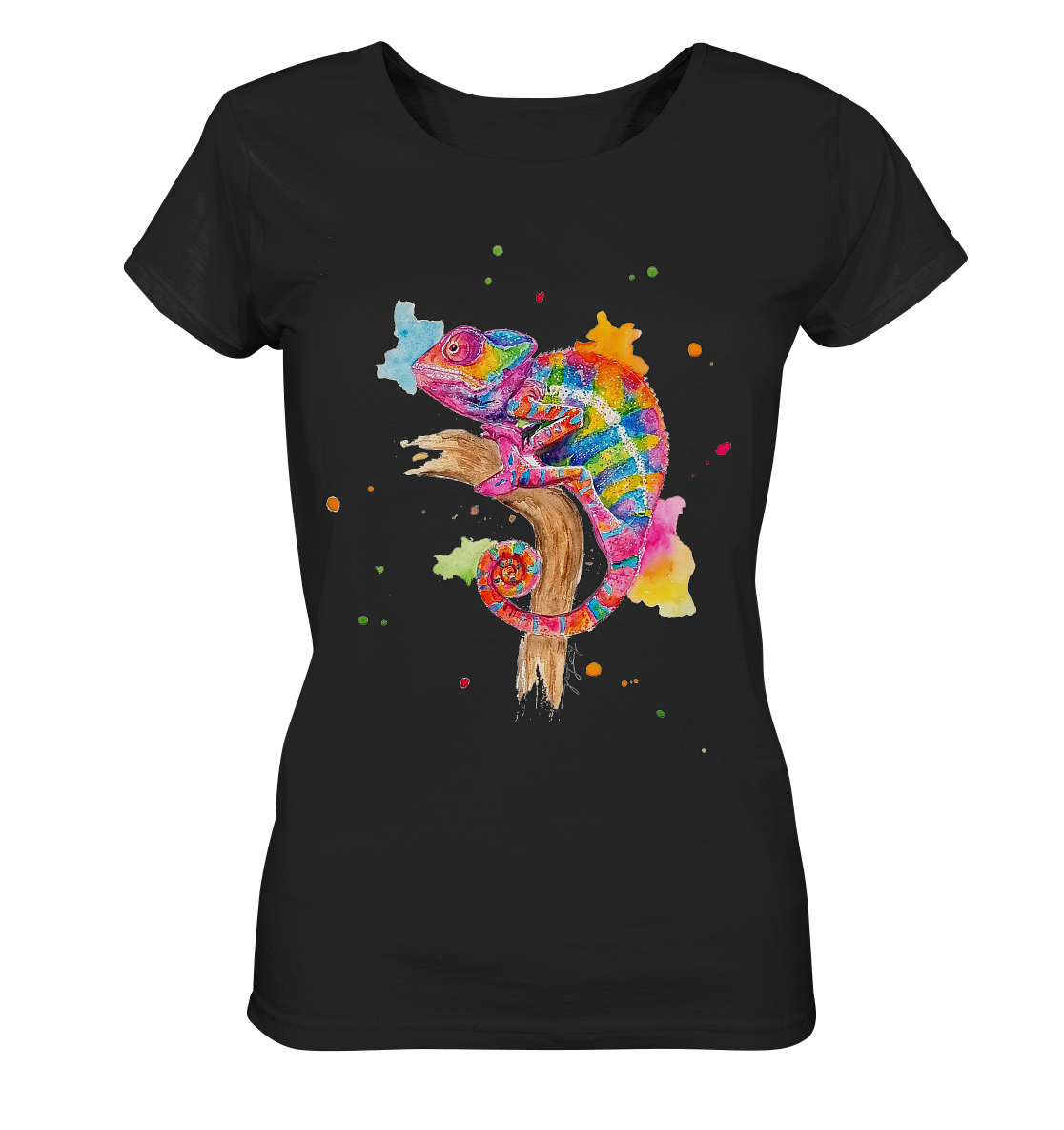 Buntes Chamäleon - Ladies Organic Basic Shirt