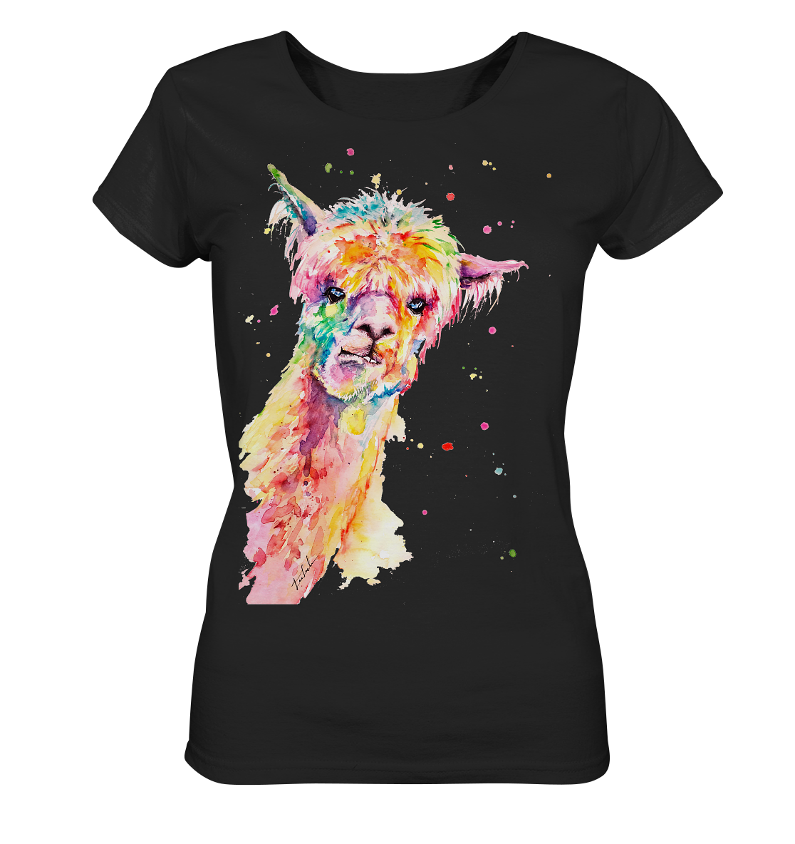 Lustiges Alpaka - Ladies Organic Basic Shirt
