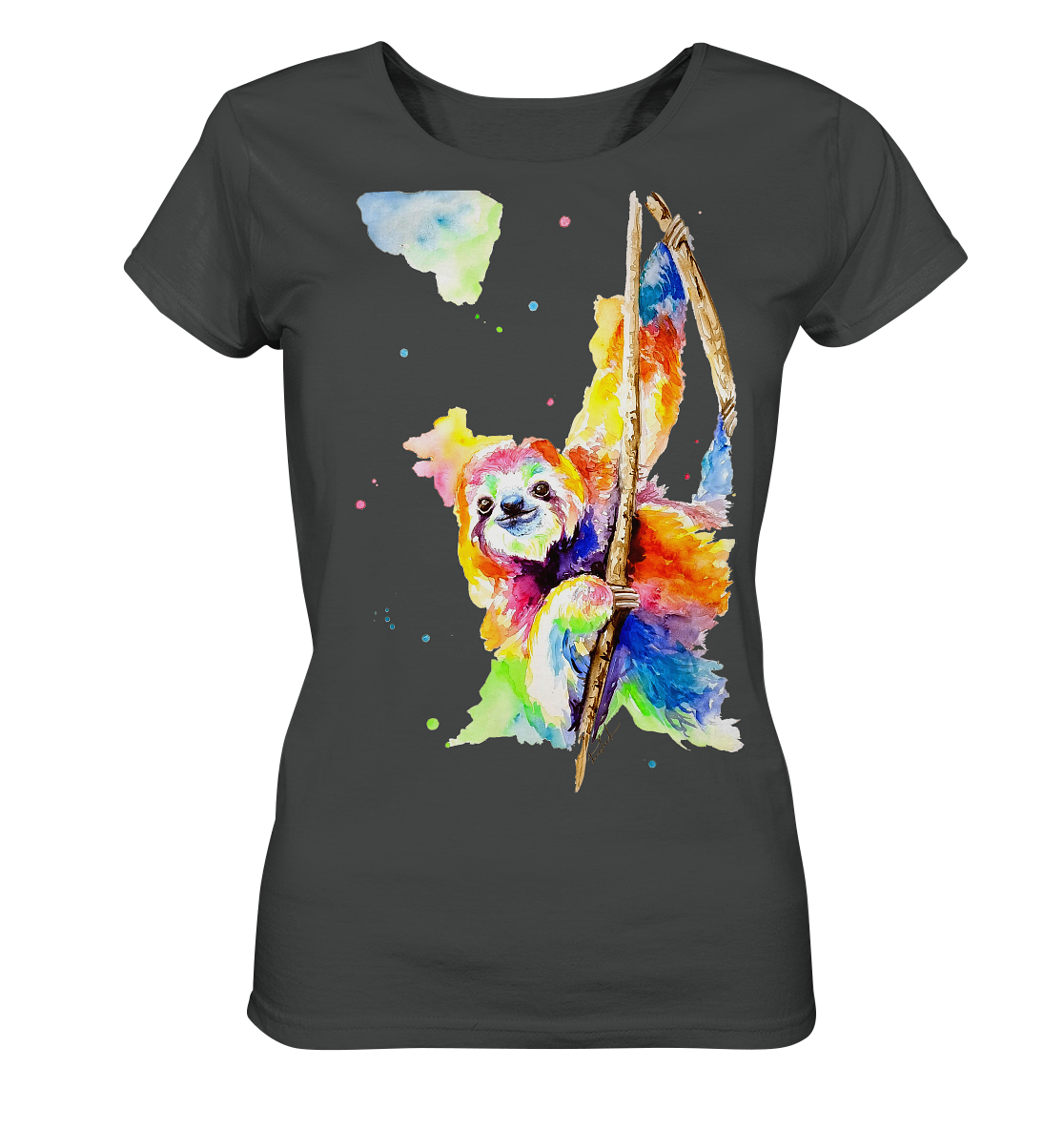 Buntes Faultier - Ladies Organic Basic Shirt