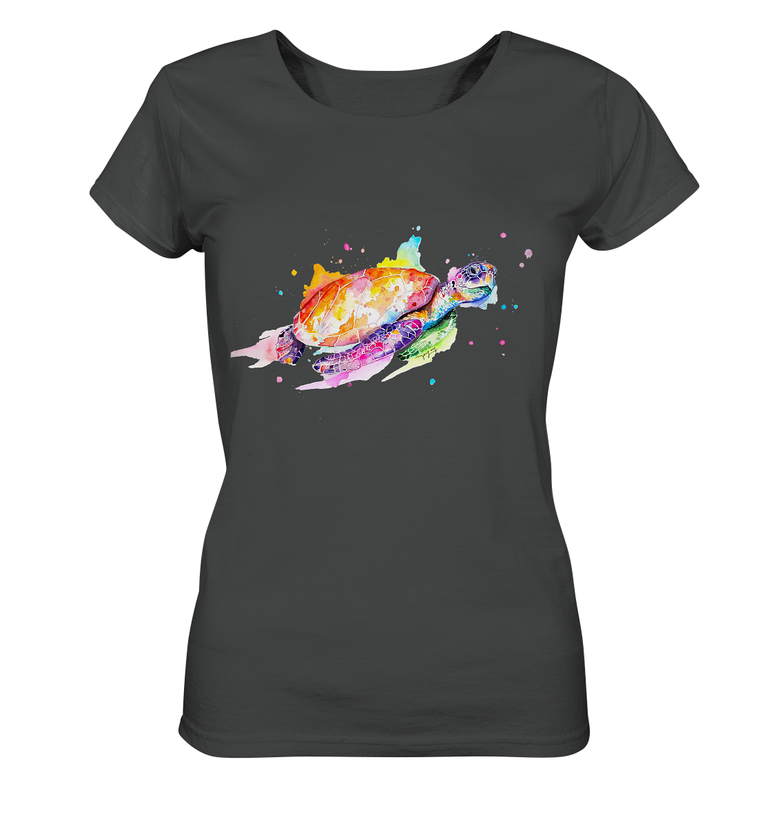 Bunte Meeresschildkröte - Ladies Organic Basic Shirt