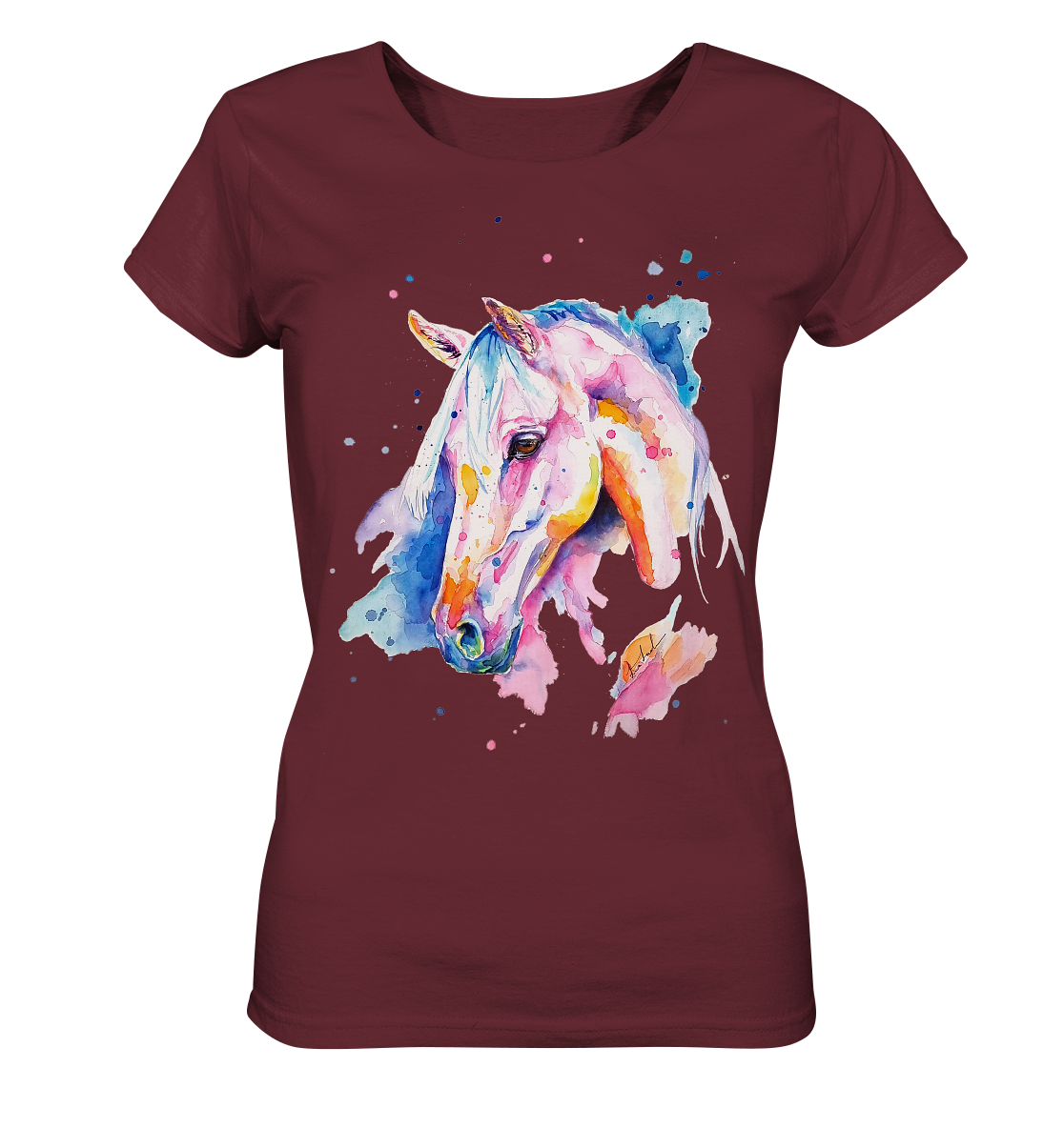 Buntes Pferd - Ladies Organic Basic Shirt