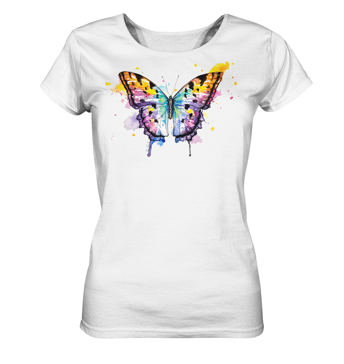 Bunter Schmetterling - Ladies Organic Basic Shirt
