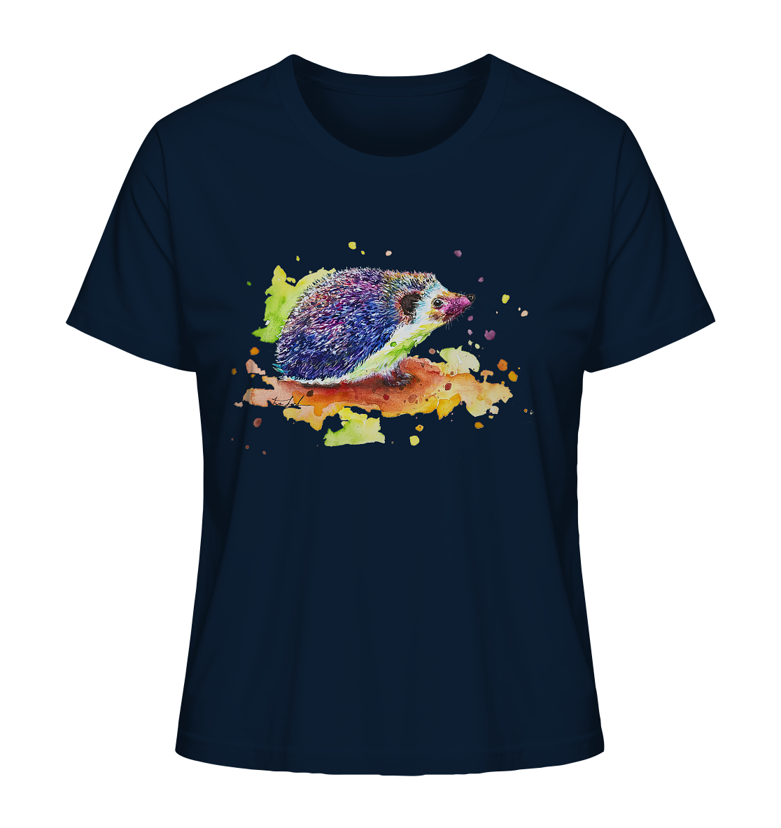 Motiv farbenfroher Igel - Ladies Organic Shirt