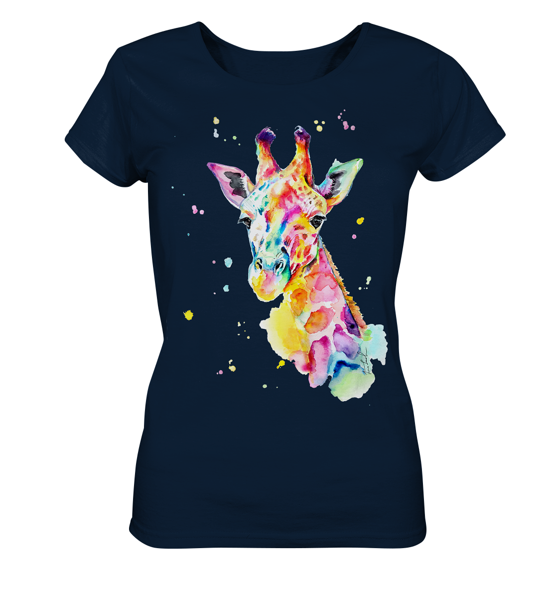 Bunte Giraffe - Ladies Organic Shirt