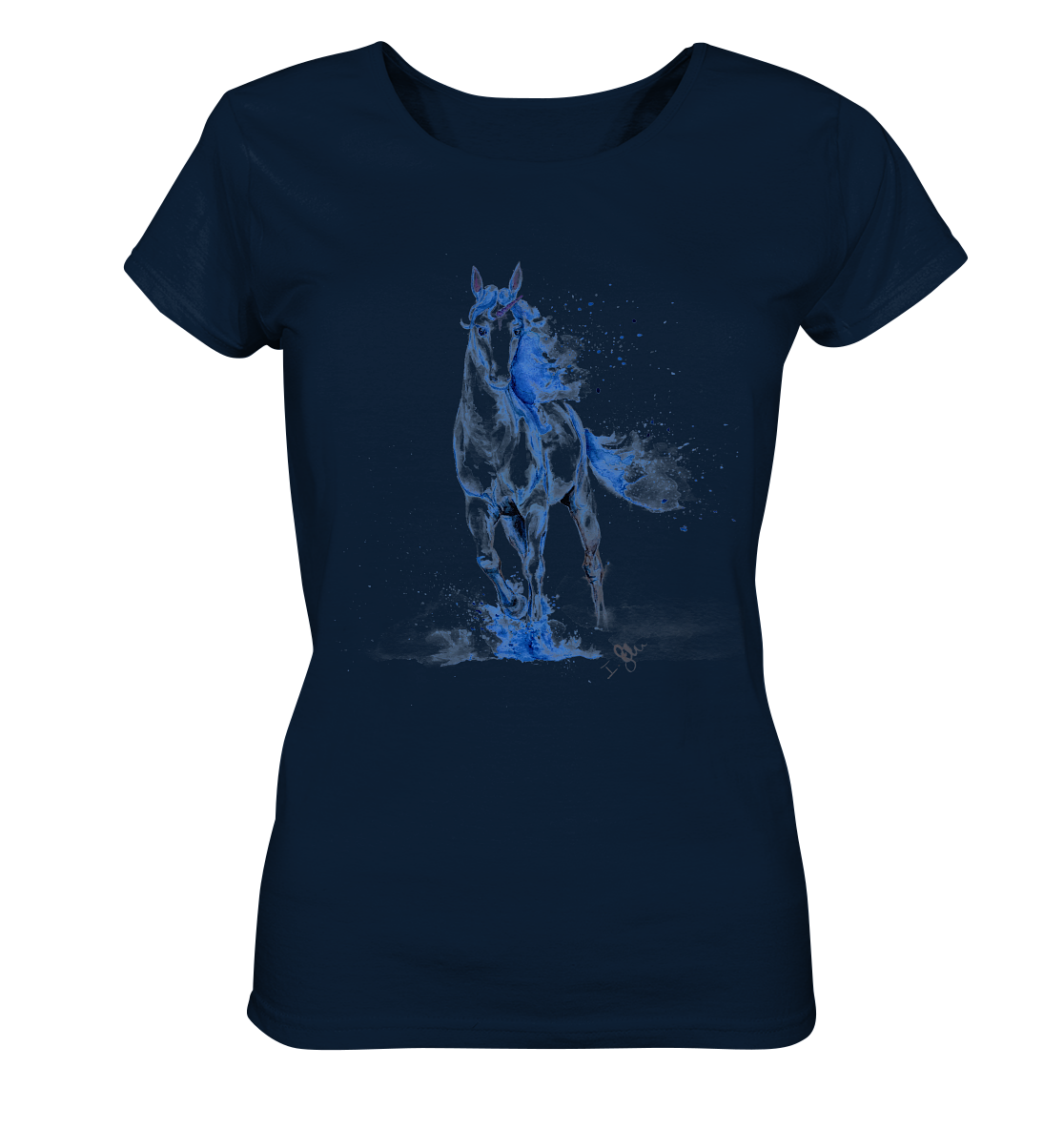 Blaues Einhorn - Ladies Organic Shirt