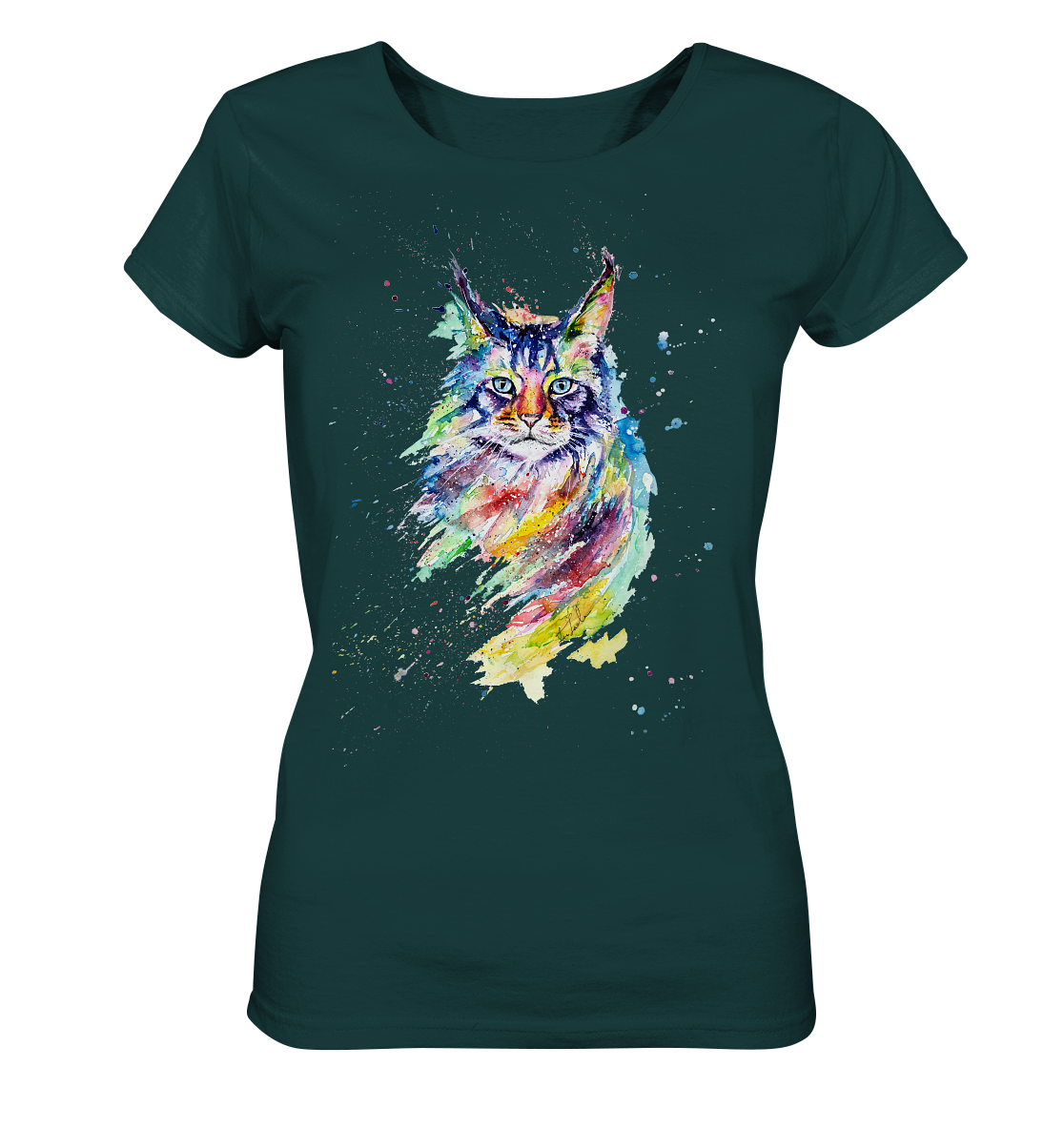 Bunte Katze - Ladies Organic Shirt