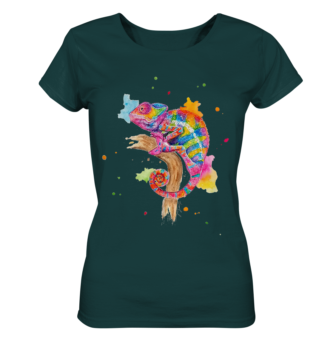 Buntes Chamäleon - Ladies Organic Shirt