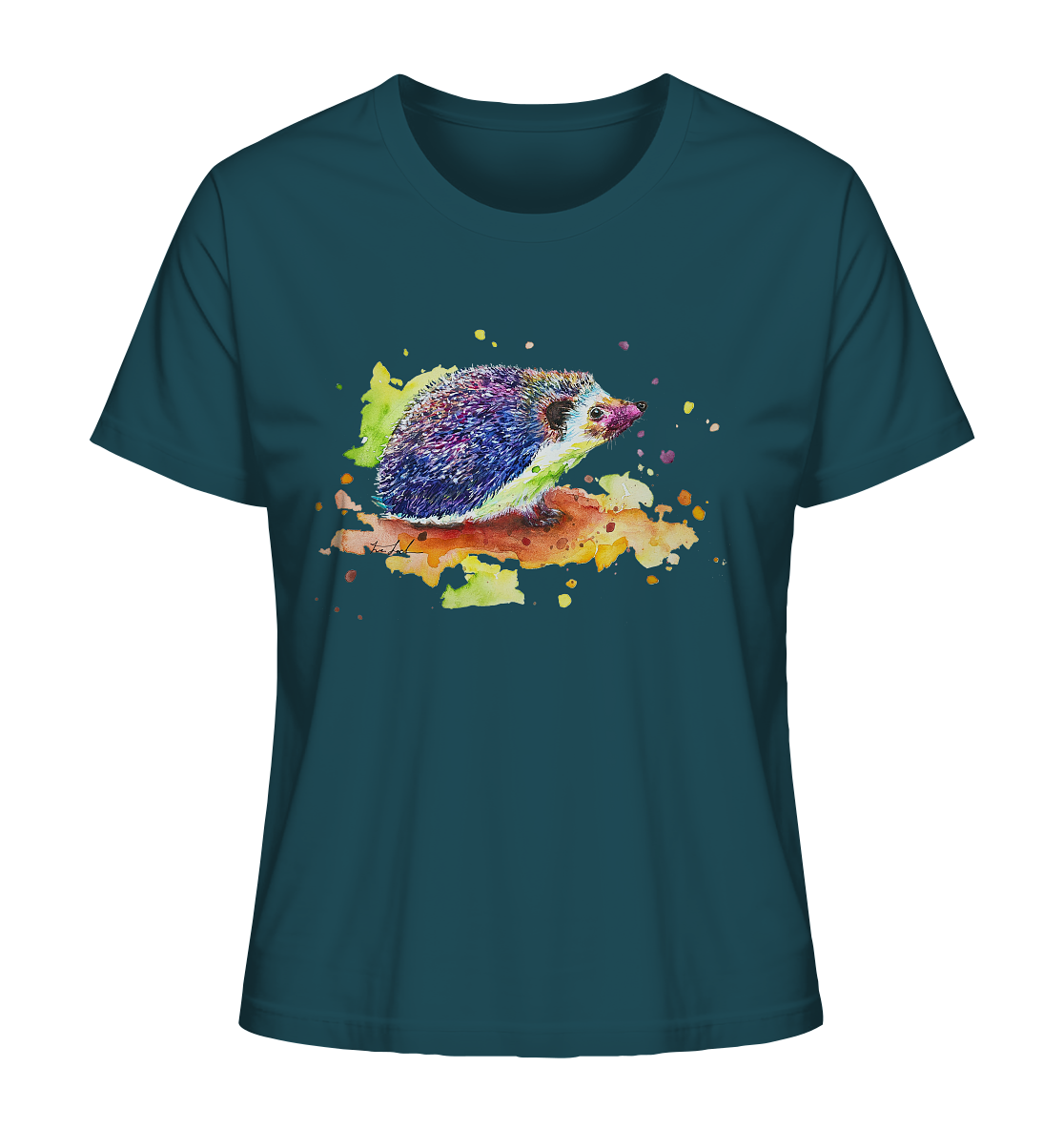 Motiv farbenfroher Igel - Ladies Organic Shirt