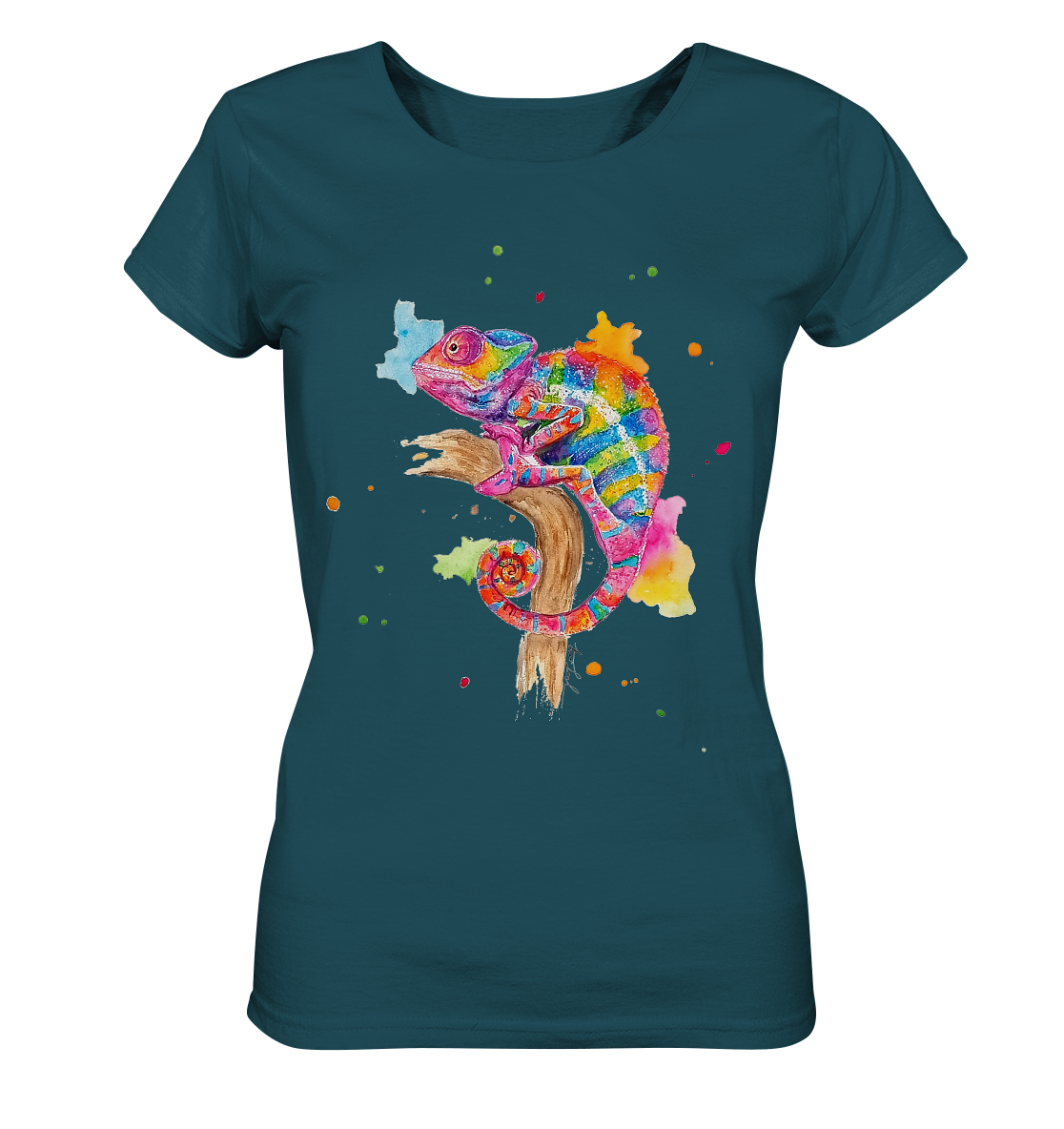 Buntes Chamäleon - Ladies Organic Shirt