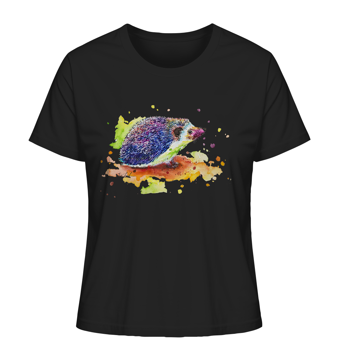 Motiv farbenfroher Igel - Ladies Organic Shirt