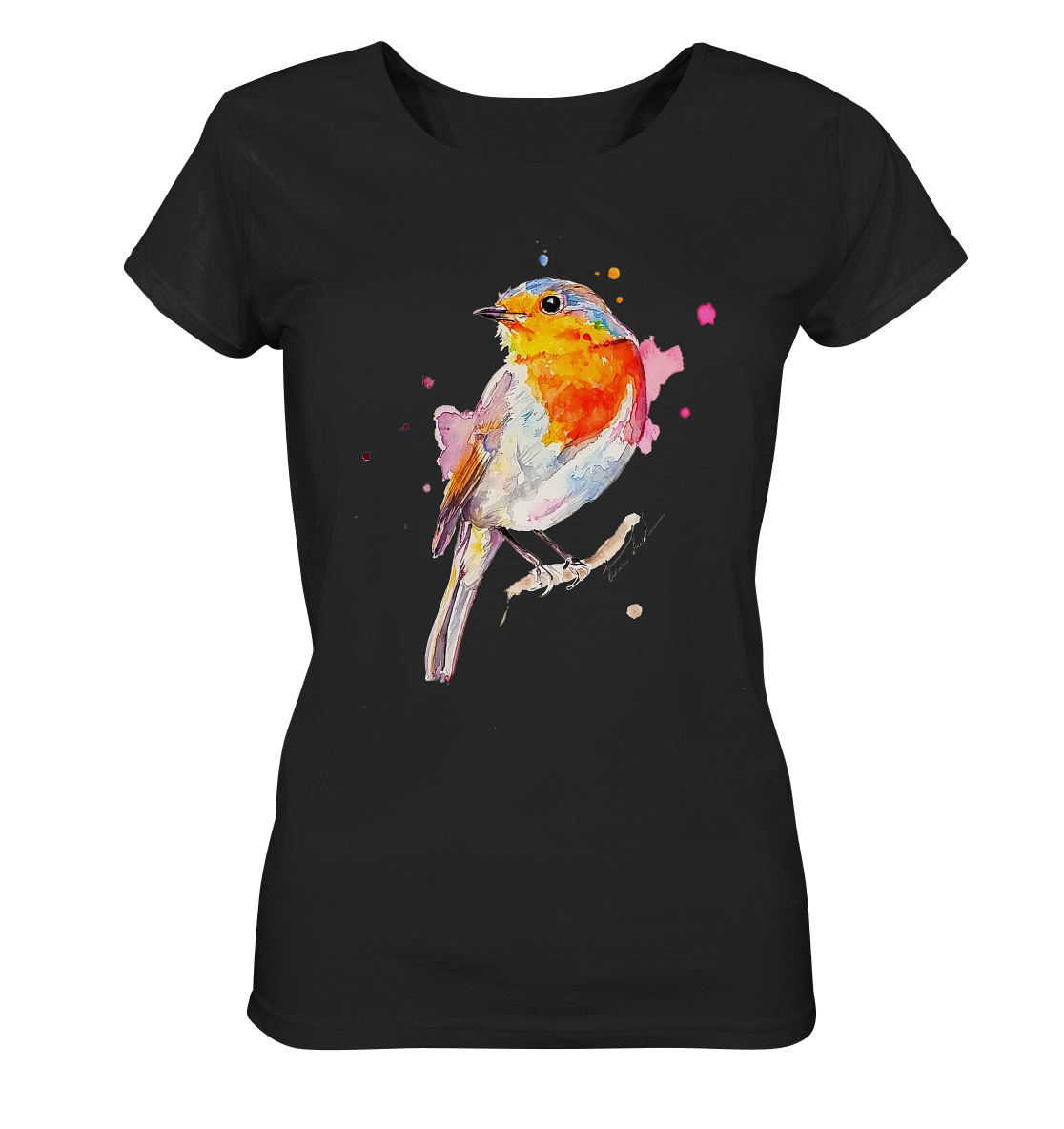 Buntes Rotkehlchen - Ladies Organic Shirt