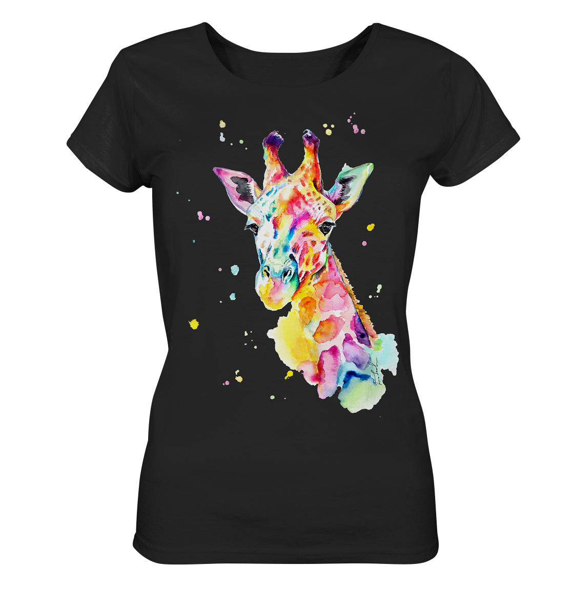 Bunte Giraffe - Ladies Organic Shirt