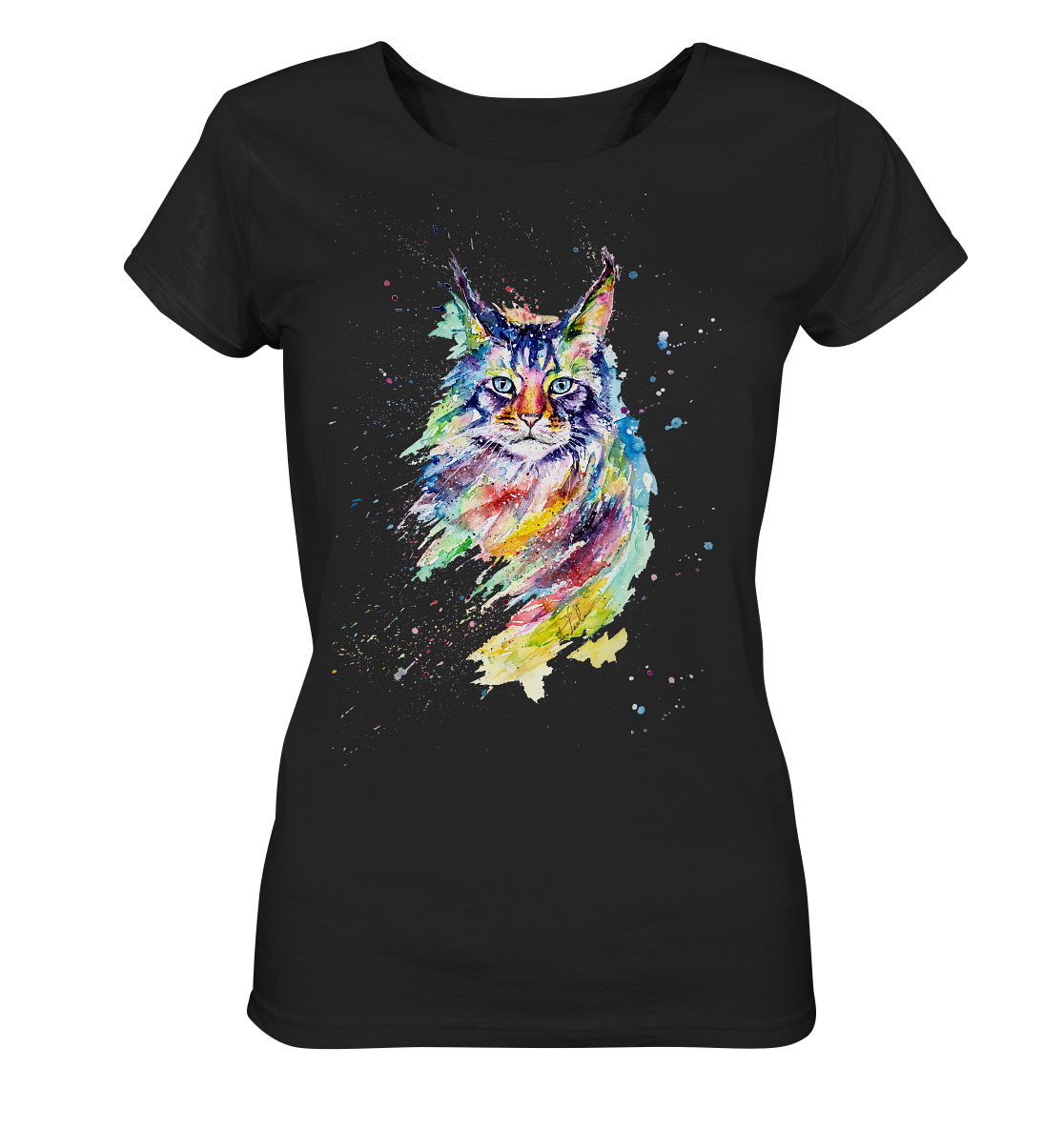 Bunte Katze - Ladies Organic Shirt