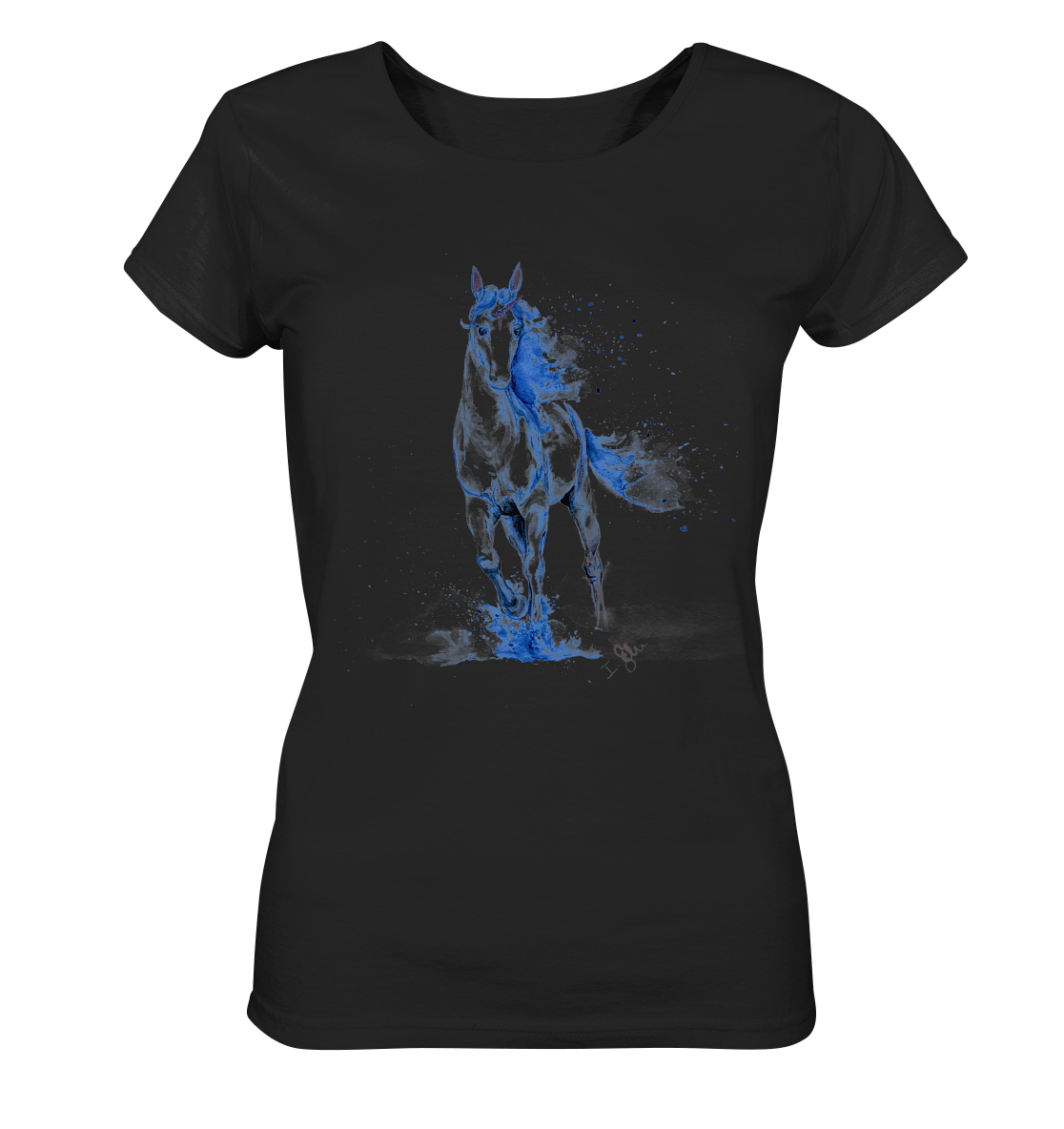 Blaues Einhorn - Ladies Organic Shirt