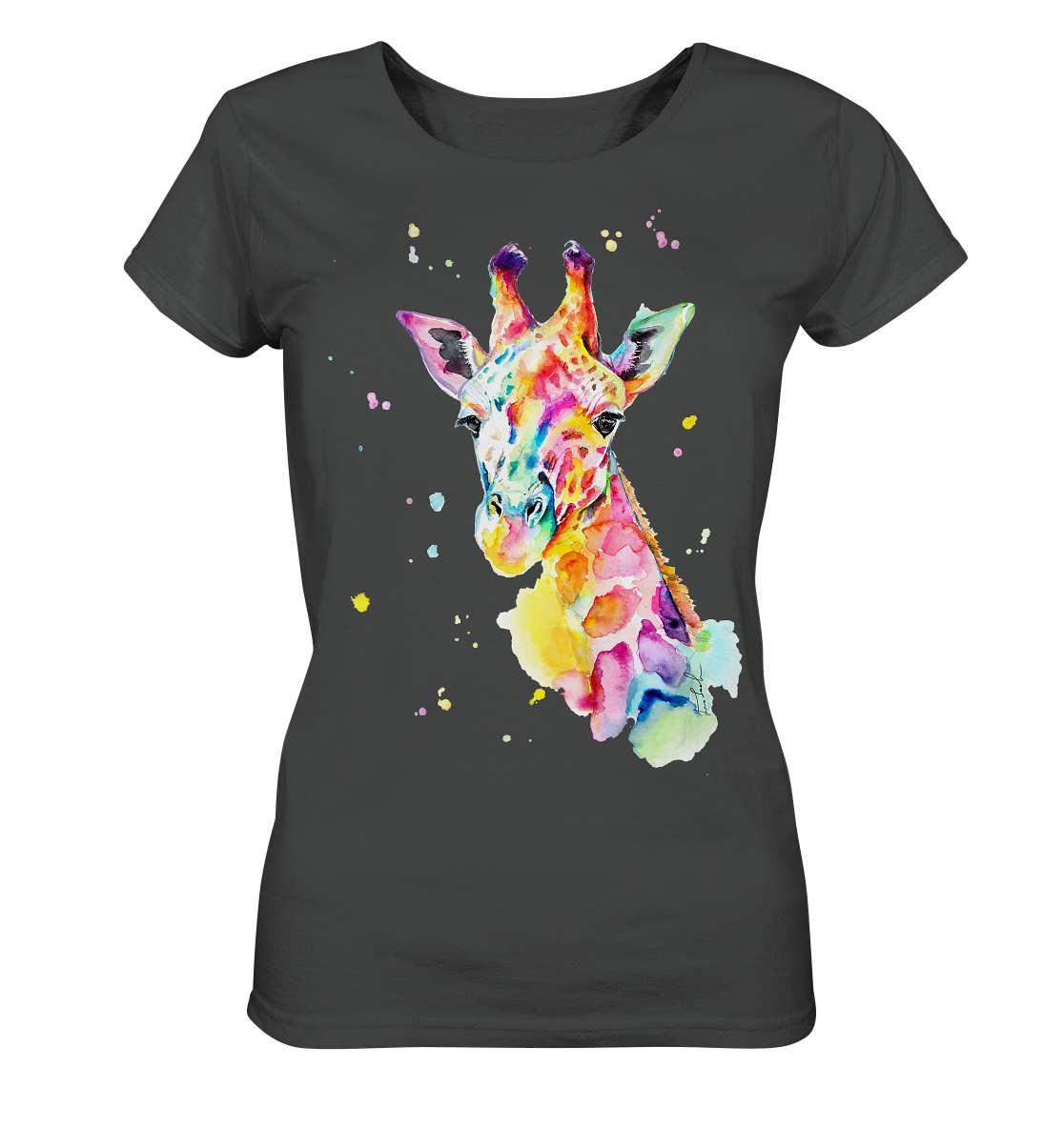 Bunte Giraffe - Ladies Organic Shirt