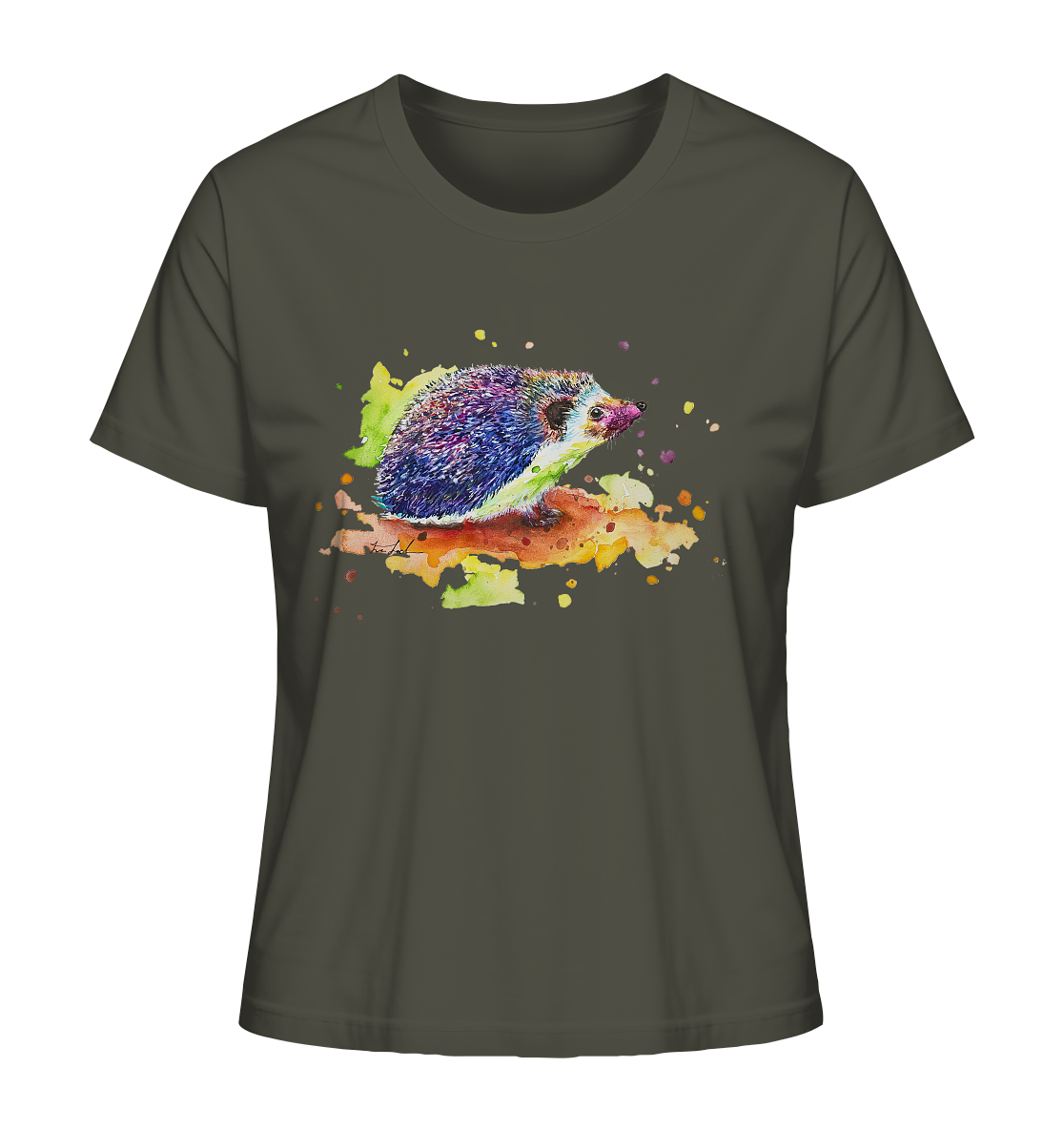 Motiv farbenfroher Igel - Ladies Organic Shirt