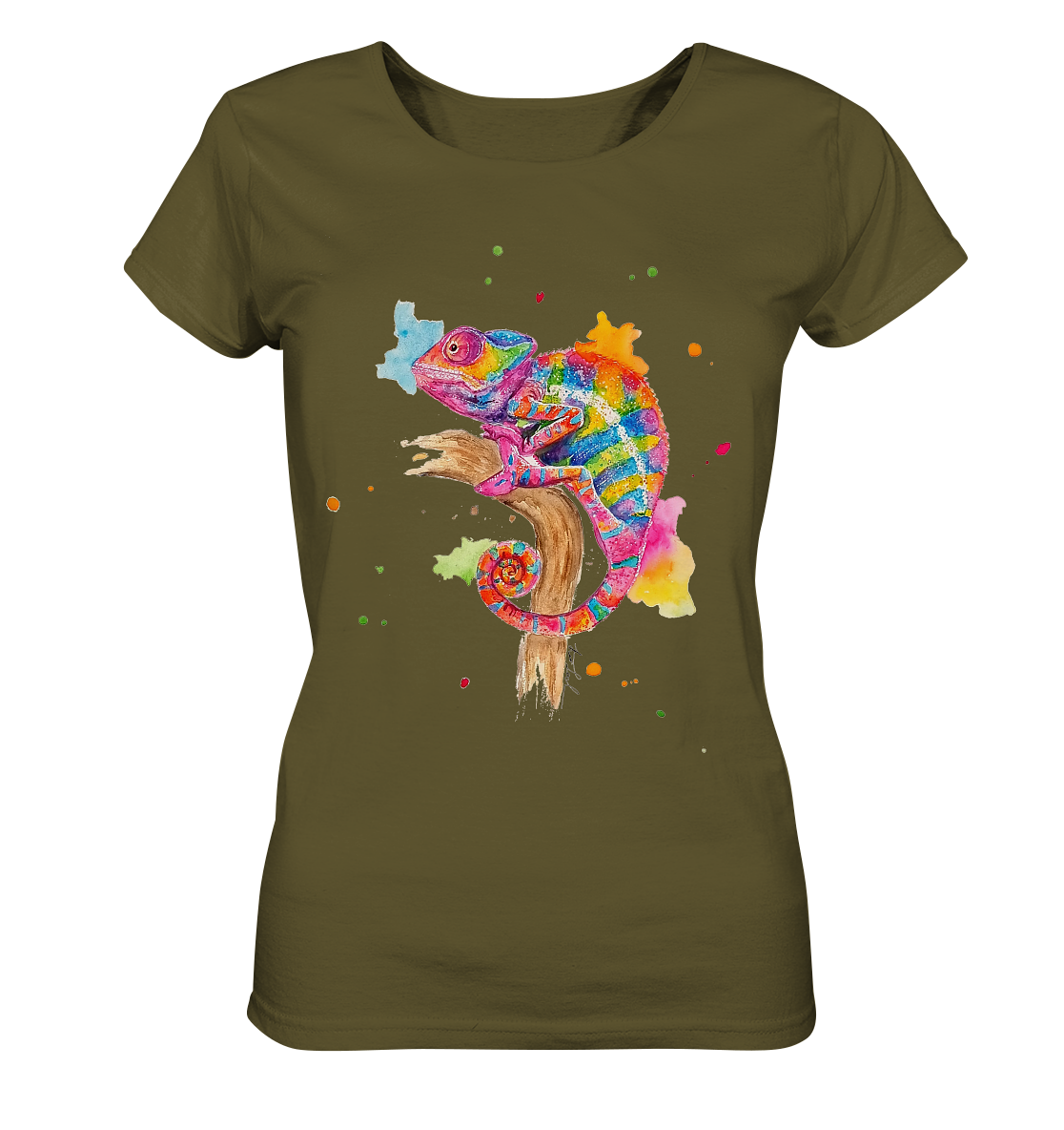 Buntes Chamäleon - Ladies Organic Shirt
