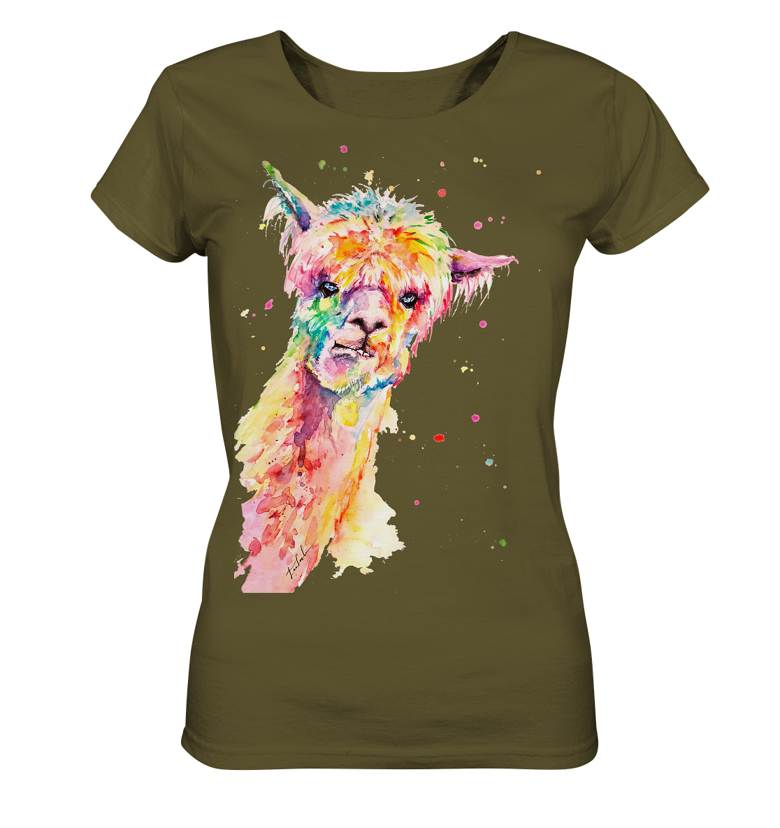 Lustiges Alpaka - Ladies Organic Shirt